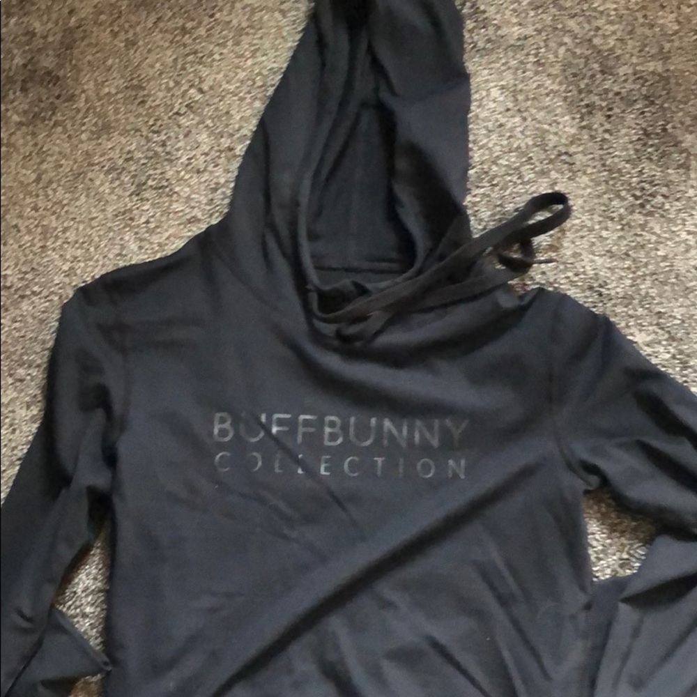 Buff Bunny nylon crop hoodie